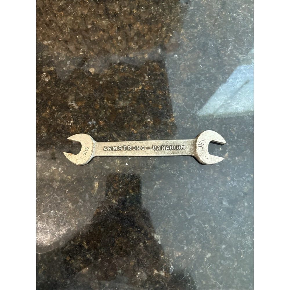 Vintage Armstrong Vanadium 3/8 x 7/16 Double Open End Wrench USA